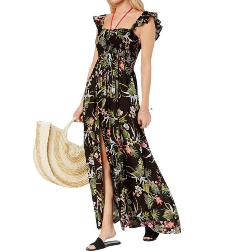 Raviya Tropical Smocked Maxi Dress